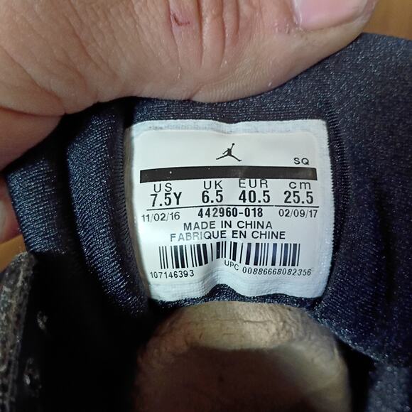 RARE 2017 Nike Air Jordan 7 Men\'s Retro High Top Black Pink 442960-018  SZ 7.5 Y main image 5